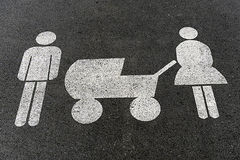 Piktogramm Eltern mit Kinderwagen