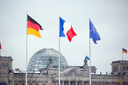 Flaggen Deutschlands, Frankreichs und Europas