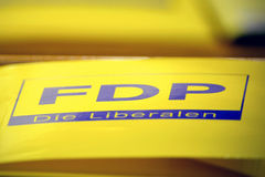 Eine Mappe mit dem Schriftzug FDP