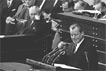 Willy Brandt, Außenminister und Vizekanzler, bei seiner Rede im Bundestag zu den Notstandsgesetzen