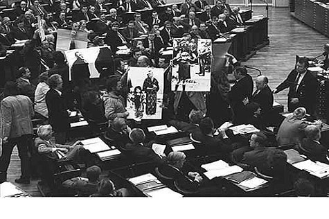 21.11.1983: Protestaktion der Grünen