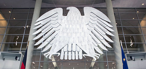 The Bundestag eagle in the plenary chamber