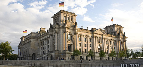 Le bâtiment du Reichstag.