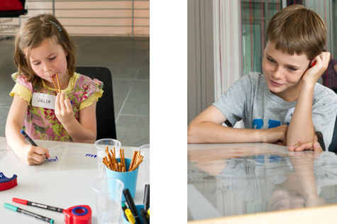 Ferien-Workshop 'Zeichensprachen - Linienflüge und andere Kunststücke' am 29. Juni 2012