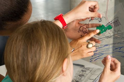 Ferien-Workshop 'Zeichensprachen - Linienflüge und andere Kunststücke' am 29. Juni 2012