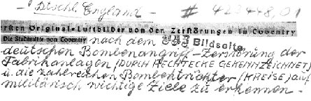 Ausschnitt aus einer handschriftlichen Notiz