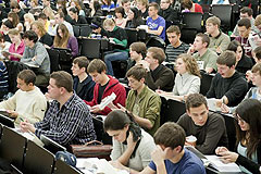 Studenten in Hörsaal