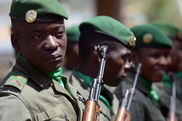 Soldaten der malischen Armee im Trainingscamp in Koulikoro in Mali