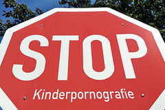 Stop-Schild Kinderpornografie