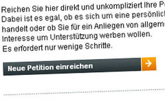 Petitionen können auch online eingereicht werden.