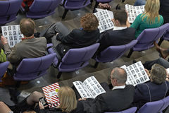 Members in the plenary chamber