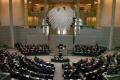 Fotografie: Plenarsaal des Deutschen Bundestages während einer Sitzung