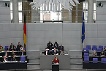 Bundeskanzlerin Angela Merkel spricht am Mittwoch (29.03.2006) in der Debatte im Bundestag in Berlin. Im Bundestag fand die Generaldebatte über den Bundeshaushalt 2006 statt.