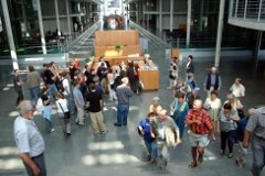 Photo: View from the entrance of the Paul Löbe Building, a visitors group
