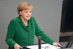 Bundeskanzlerin Dr. Angela Merkel (CDU) bei der Regierungserklärung