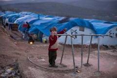 Syrisches Flüchtlingslager unweit der türkischen Grenze