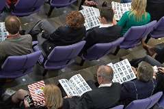 Members in the plenary chamber