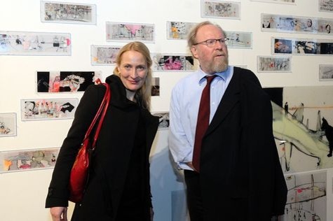 Der ehemalige Bundestagspräsident Wolfgang Thierse eröffnete die Ausstellung der Künstlerin Juliae Ebner