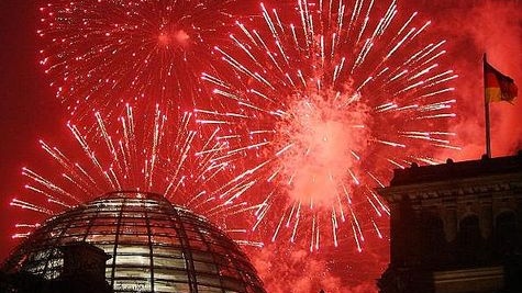 Silvester am Reichstagsgebäude