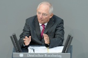 Bundesfinanzminister Wolfgang Schäuble während seiner Rede zur Einbringung des Haushalts in den Bundestag