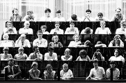 Die Zuschauertribüne im Plenum während einer Bundestagssitzung im Jahr 1984. 
