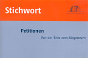 Cover Infobroschüre Stichwort Petitionen