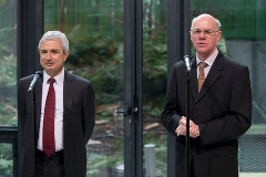 Der französische Parlamentspräsident Bartolone (links) und Bundestagspräsident Prof. Dr. Norbert Lammert