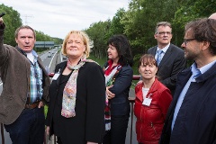 Petent Peter Kleffmann und die Abgeordneten Stefanie Vogelsang, Angelika Krüger-Leißner, Sabine Stüber, Michael Groß