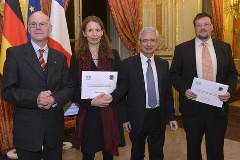 Norbert Lammert (v.l.), Nicole Colin, Claude Bartolone und Nicolas Beaupré