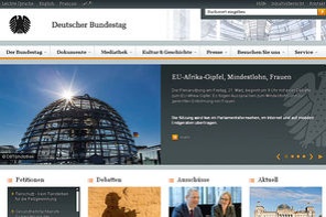 Homepage des Bundestages, Screenshot