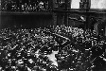 Blick in den Plenarsaal des Reichstagsgebäudes während der Antrittsrede von Reichskanzler Georg Michaelis am 19. Juli 1917, Foto