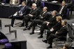 von links: Bundesratsvizepräsident Peter Müller, Hans-Jochen Vogel, Bundestagspräsident Norbert Lammert, Bundespräsident Horst Köhler, Kanzlerin Angela Merkel und Präsident des Bundesverfassungsgerichts Hans-Jürgen Papier