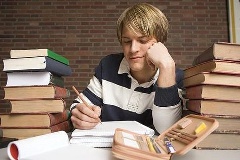 Student mit Büchern