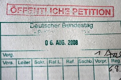 Blick in die Registratur der Anträge des Petitionsausschuss