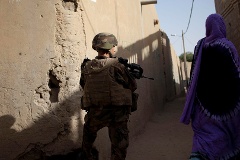 Französischer Soldat in Mali