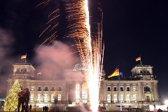 Silvesterstimmung am Reichstagsgebäude
