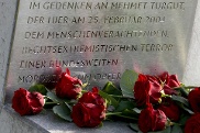 Gedenkstein für das NSU-Mordopfer Mehmet Turgut in Rostock