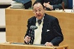 Hans-Dietrich Genscher während seiner Rede zum Start des Euro in elf Mitgliedsländern.