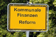 Ortsschild Refom kommunaler Finanzen