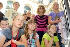 Schüler der Grundschule Gößnitz in Thüringen