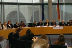 A committee meeting in the Europa Room
