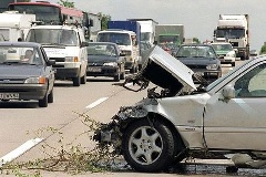 Unfall auf Autobahn