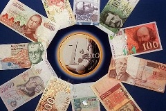 Geldscheine der Teilnehmer-Länder der Europäischen Währungsunion