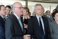 Bundestagspräsident Norbert Lammert, TU-Präsident Christian Thomsen beim IPS-Empfang