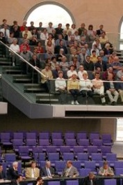 Visitors to a plenary sitting