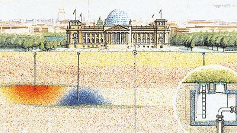 Kalt- und Warmwasserspeicher unter dem Reichstagsgebäude