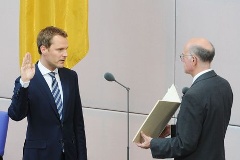 Daniel Bahr, Norbert Lammert bei der Vereidigung