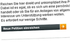 Petitionen können auch online eingereicht werden.