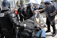 Proteste gegen die Regierung in Sarajewo im Mai 2014