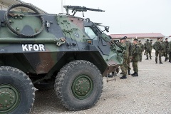 Bundeswehrsoldaten im Feldlager Novo Selo im Kosovo